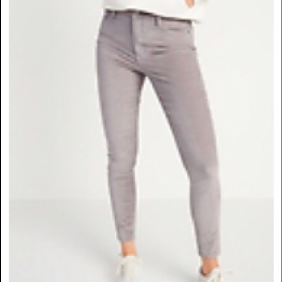 High waisted skinny velvet jeans - Picture 1 of 11